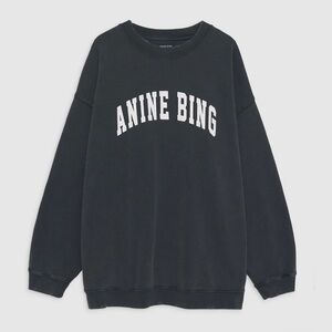 Anine Bing Dark Washed Black Sweatshirt